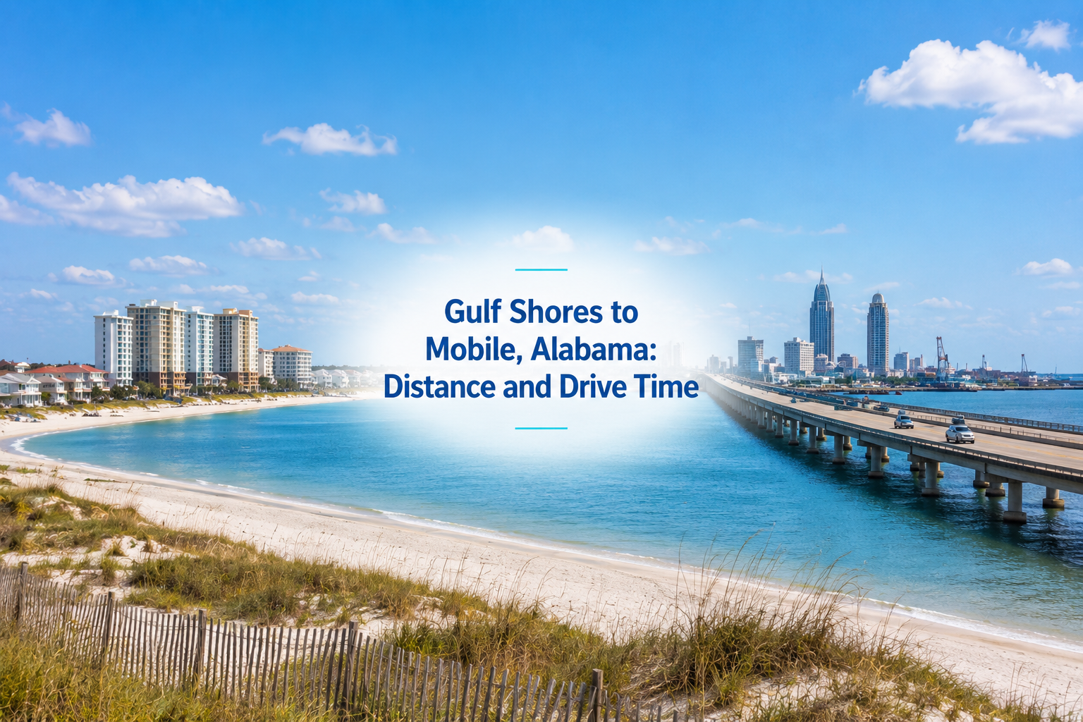 Gulf Shores to Mobile, Alabama: Distance and Drive Time